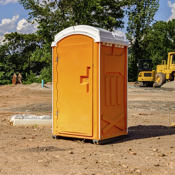can i customize the exterior of the porta potties with my event logo or branding in Matheny